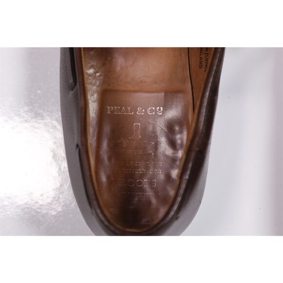 Peal & Co Brooks Brothers Brown Leather Tied Loafers Men's UK 10.5 US 11 - Picture 11 of 12